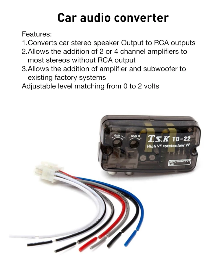 rca car audio converter