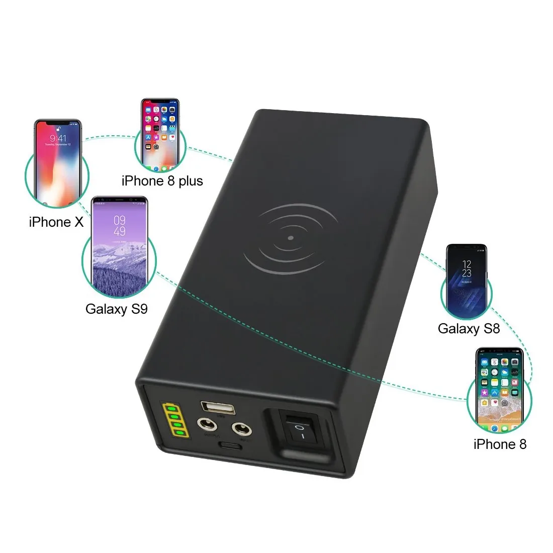 Promotional High Capacity Power Bank 12800mah Portable Smart 12v Universal Wireless Powerbank - ANKUX.COM