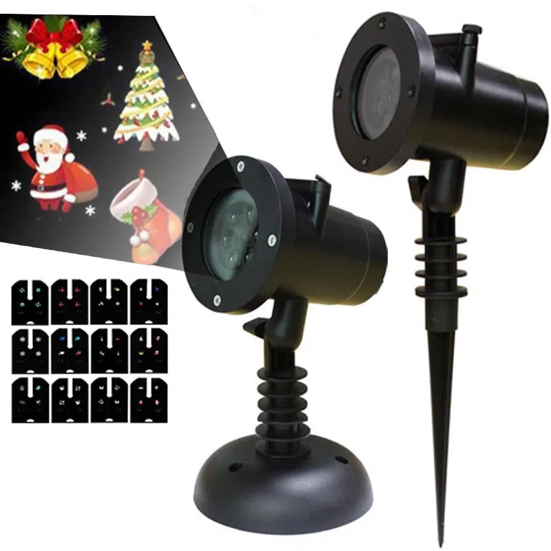 Walmart Hot Sales Rich Color LED 12 Slides Projection Light with RF Remote for Christmas and All Holidays Decorations