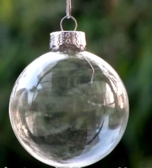 2020亚马逊热卖diy透明玻璃球圣诞球圣诞装饰圣诞树装饰