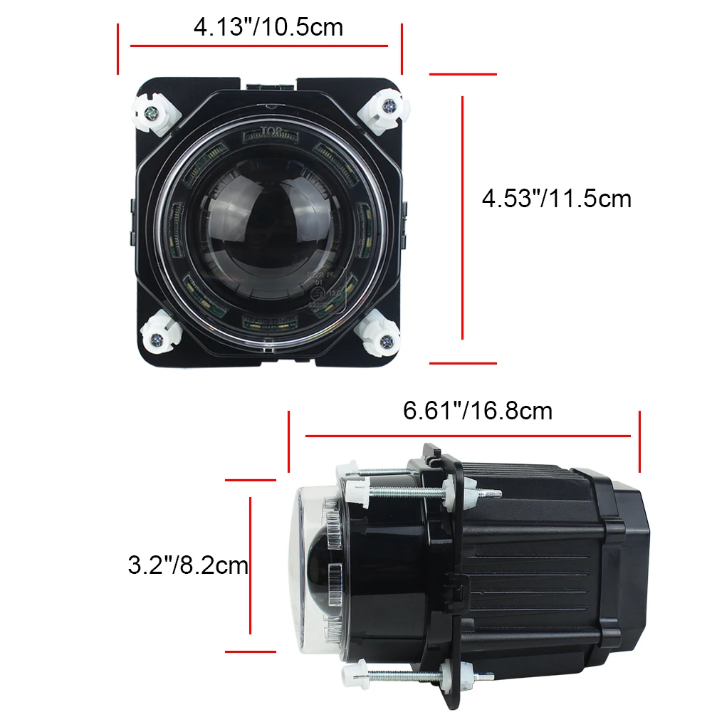 WUKMA 3.5inch LED Headlight 90MM with High Low Beam Position Lights For Bus Motorcycle Bigger Truck Car