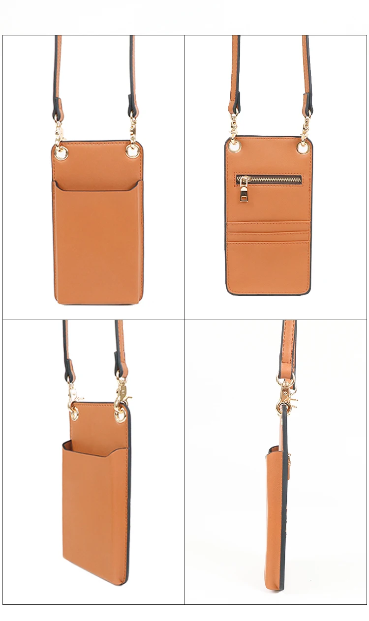 Universal Genuine Leather Carry Cell Phone Shoulder Pocket Wallet