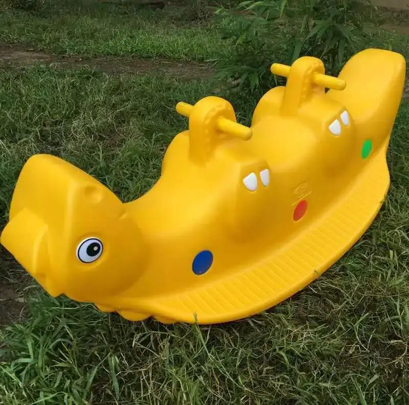 Double-Seat Plastic Rocking Horse Alligator for Amazon Hot Sale ...