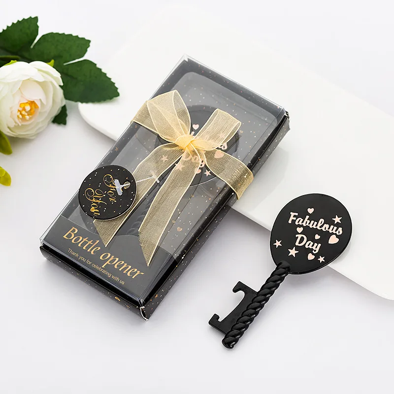 Ywbeyond Black Wedding Guests Souvenirs Bridal Shower Small Gifts Fabulous Day Air Hot Balloon wedding bottle opener