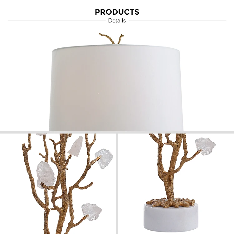 tree branch brass creative table lamp