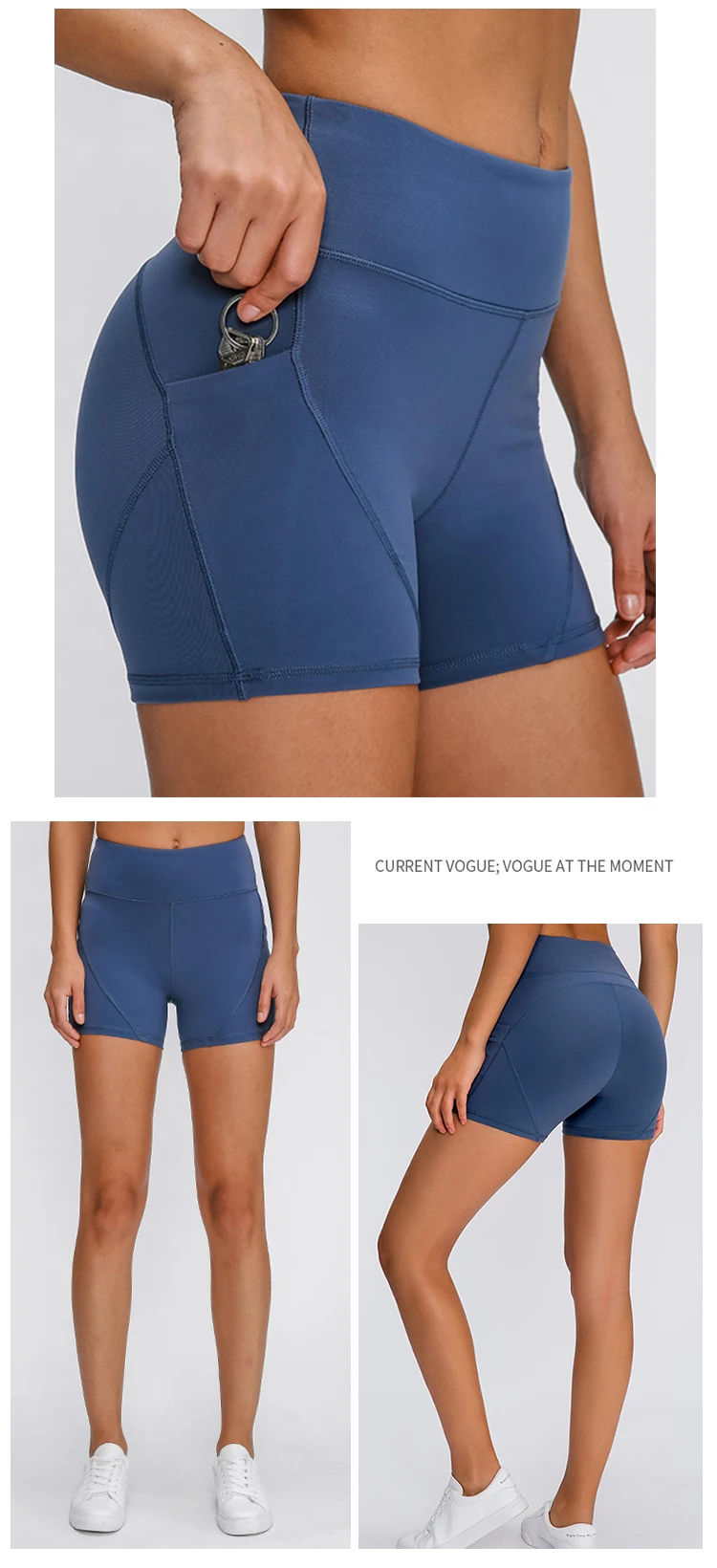 S2025 Alphalete Gym Women High Waist Out Pocket Sports Running Shorts