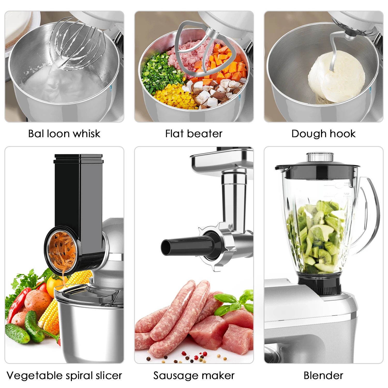 Use Food Processor 3 In 1 Blender Dough Mixer Machine Stand Best Seller