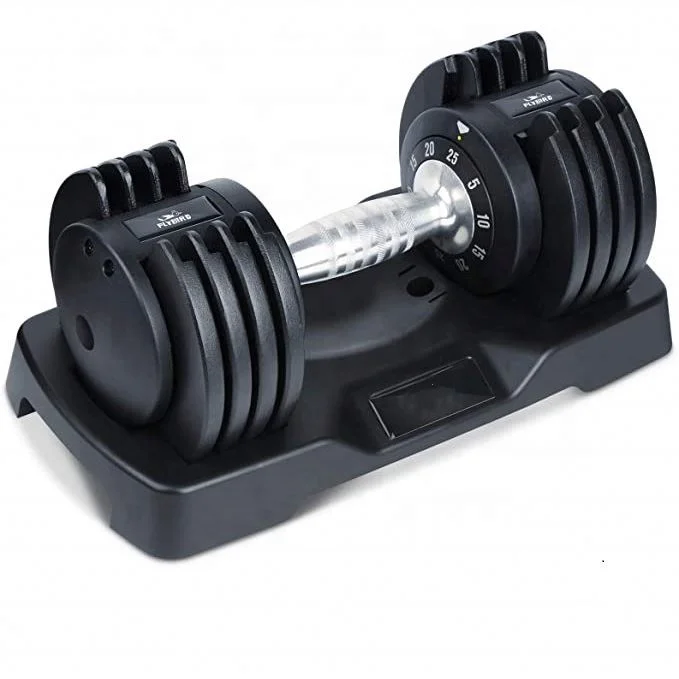 

2021 Hot Sale Weight Lifting Training Body Building Custom 25lb Anti Slip Metal Handle Automatic Adjustable Dumbbell Set, Red,black,customized
