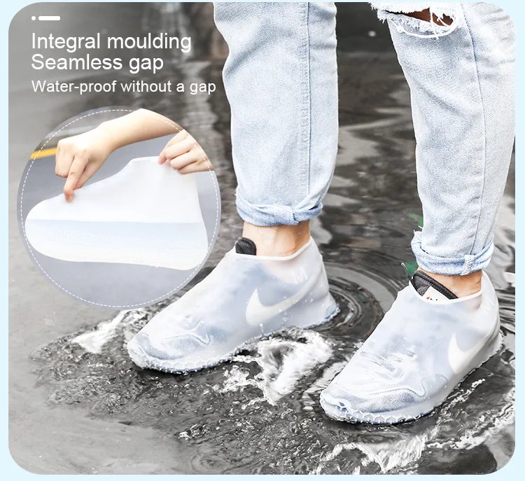 
Recyclable Non-Slip Anti-Slip Rain Proof Reusable Rubber Rain Boots Overshoes Silicone Waterproof Shoes Covers 