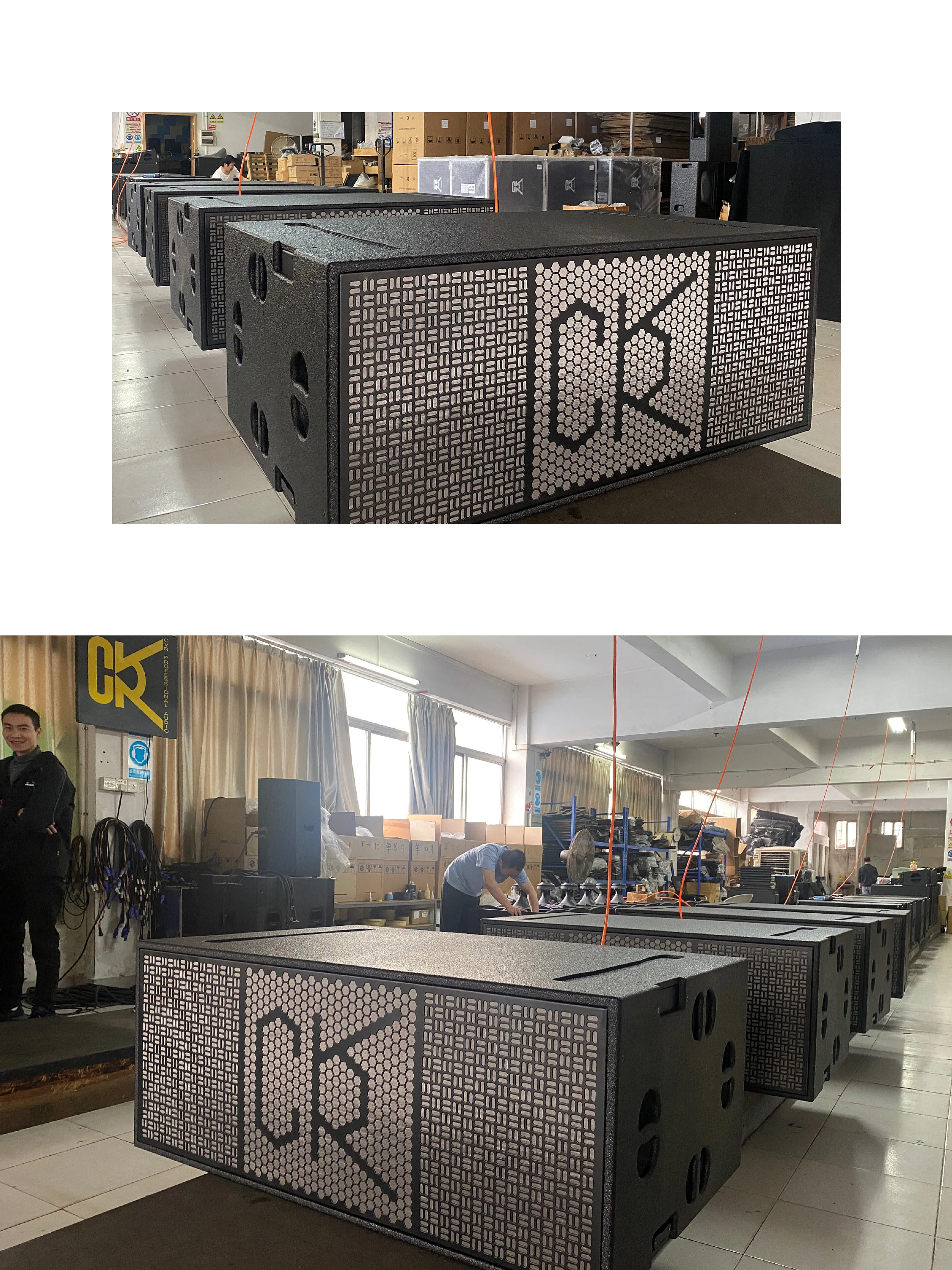 Dual 8 Inch Line Array System+ 18 Inch Active Bass Power Audio Speaker ...