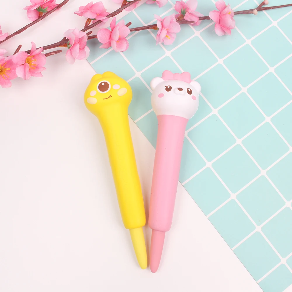 Squishies Cute Bear Animal Pencil Toppers Pencil Grips Holder Kawaii