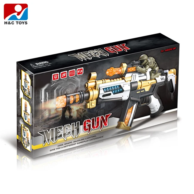 Electric Vibration Revolve Gunhead Telescoping Submachine Gun Toy With ...