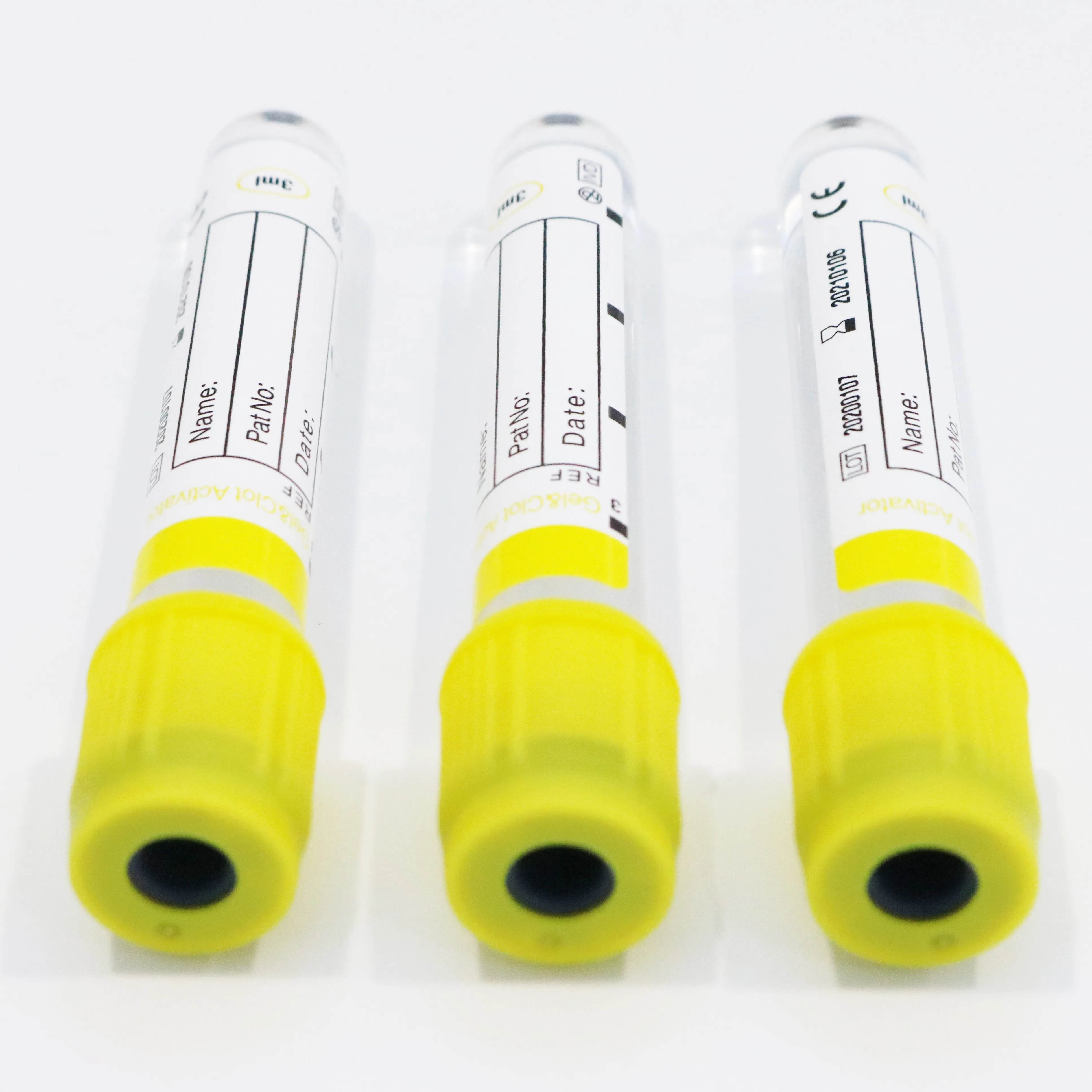 Gel Clot Activator Tube Sst Tube Yellow Top Blood Tube For Blood