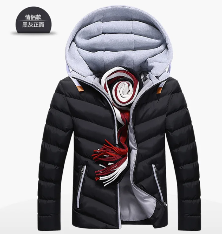2020 Newest Custom Logo Men Jacket Coat With Hat Winter Candy Color ...