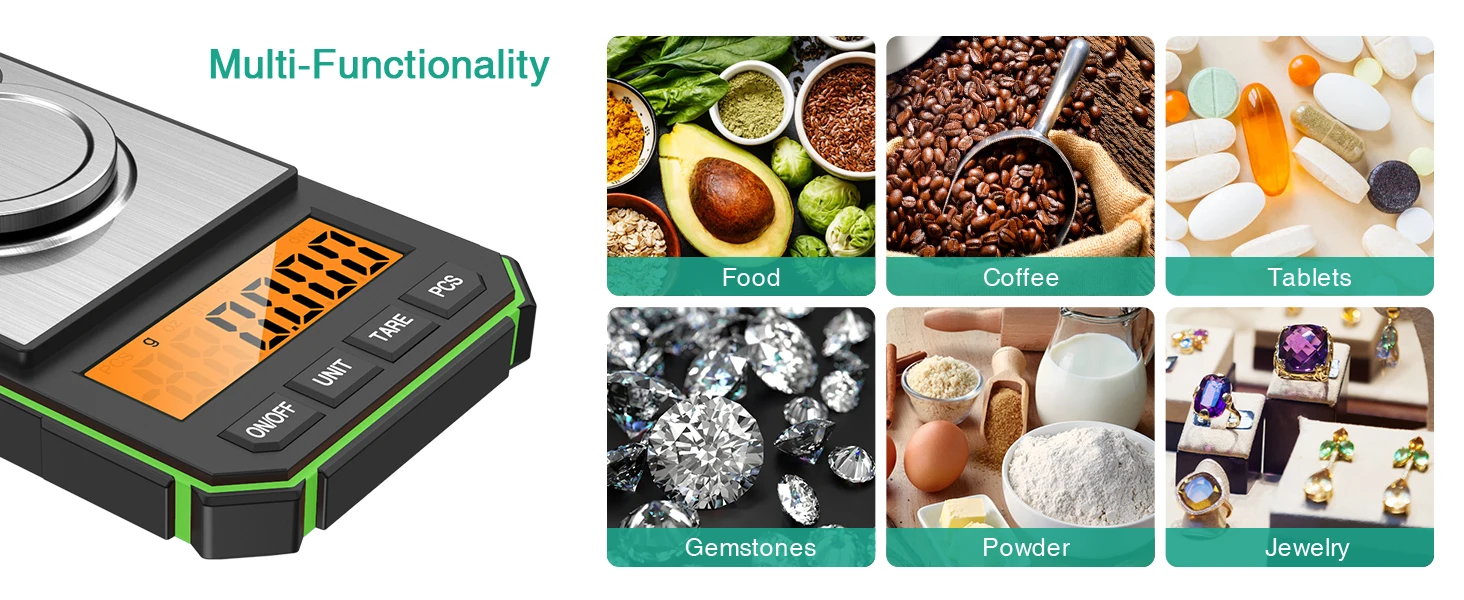 Portable Electronic Jewelry Scale 50g/0.001g Digital Milligram Scale ...