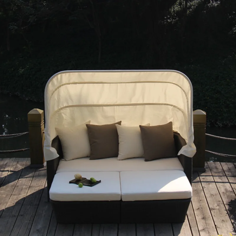Outdoor Pool Daybed Outdoor Pool Patio Furniture Patio rattan Bed Furniture Outdoor wicker Daybed