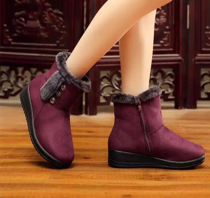 fashion flat snow boots