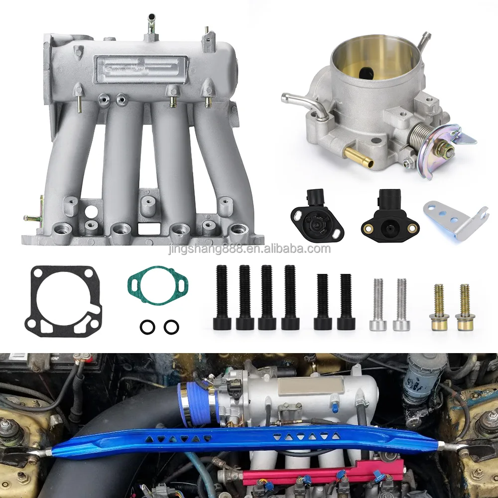 Aluminum Dseries Intake Manifold With 70mm Throttle Body And Tps For