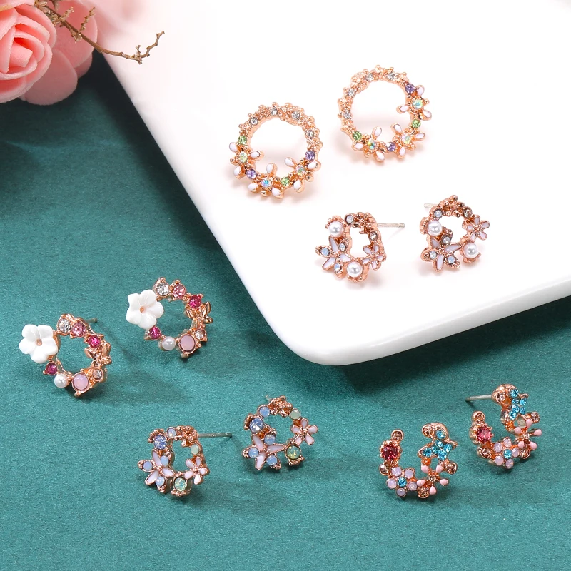 Hovanci 2021 Latest Design Brand Ear Ring For Woman High Quality Gem Stone Flower Stud Earrings Buy High Quality Flower Stud Earrings Flower Earrings For Woman Gem Stone Earrings Product On Alibaba Com