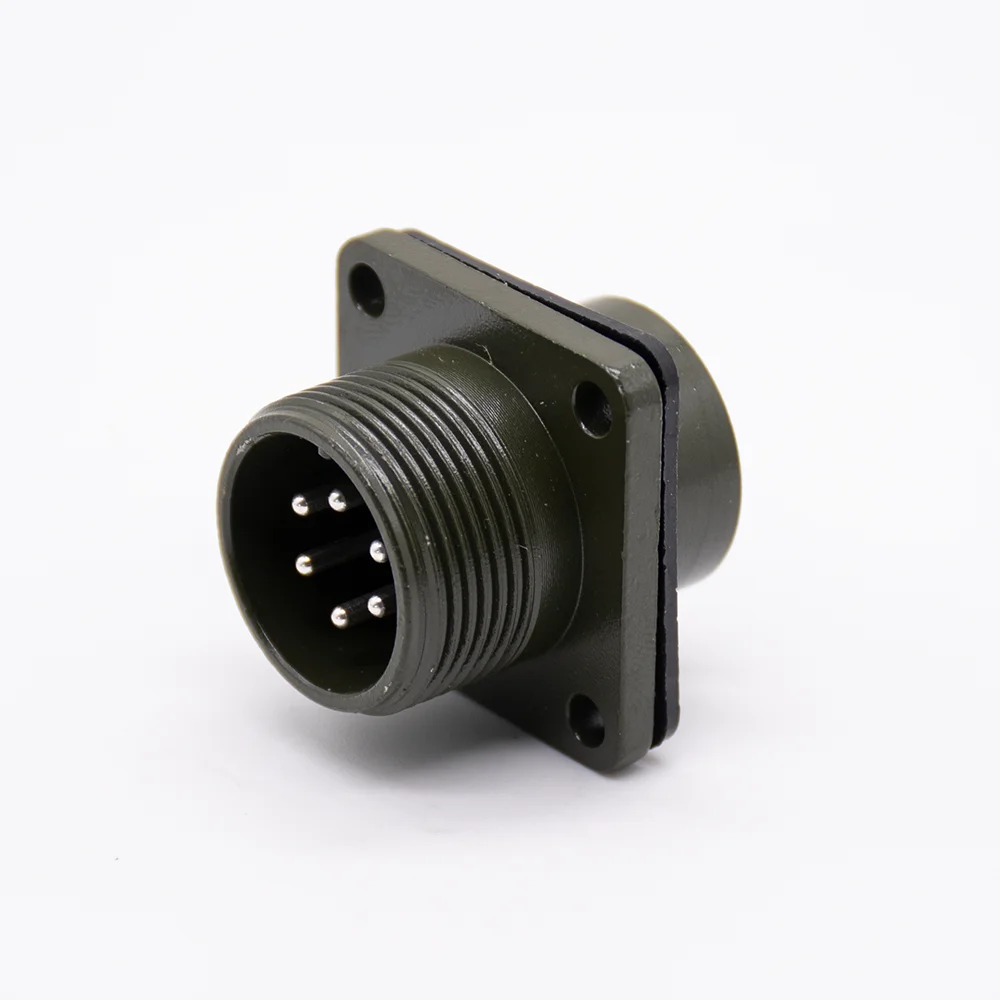6 Way Box Mount Mil Spec Circular Connector Receptacle Ms3102a14s6p