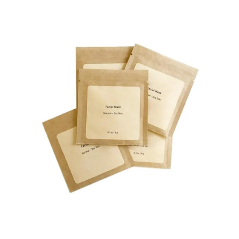 Magic Brand Eco Friendly Kraft Paper Skincare Sample Packets Heat Seal