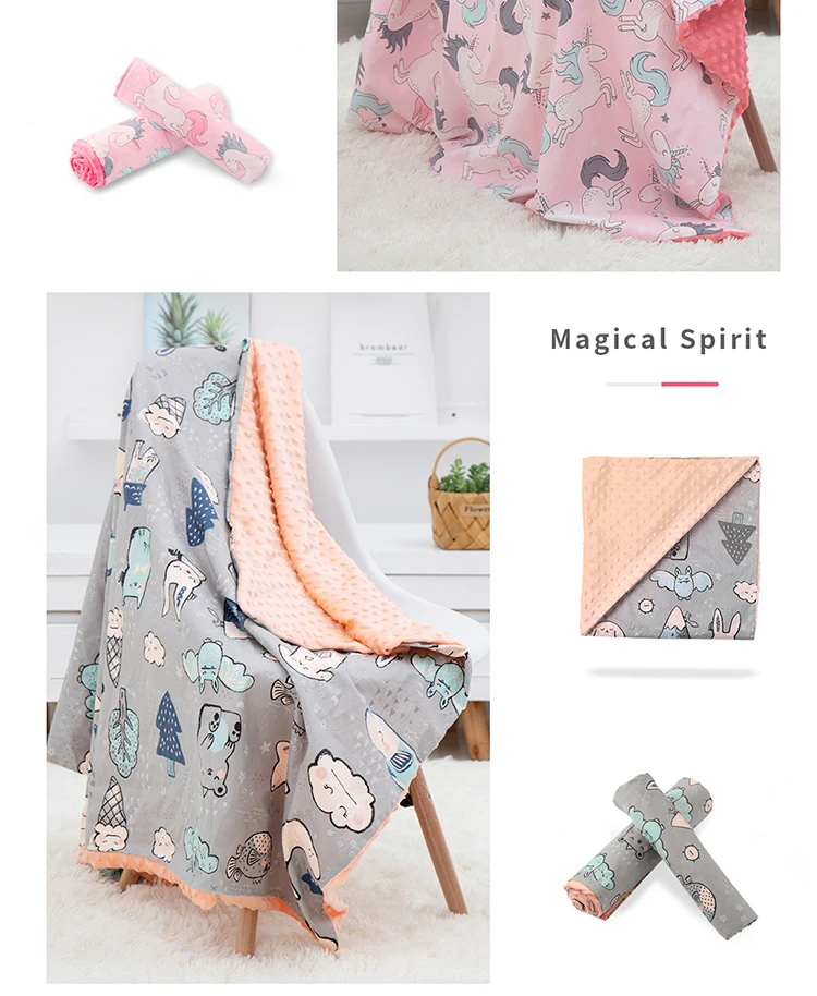 Cheap Custom Newborn Toddler 100 Cotton Drop Shipping Custom Print Comforter Minky Fabric