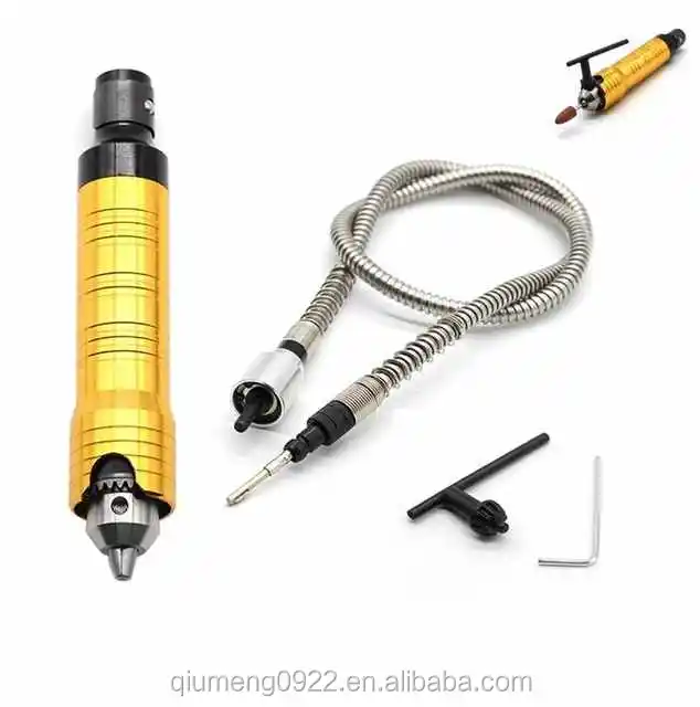 Electric Grinder Drill 0.5-6.5mm Drill Chuck w/ Flexible Soft Shaft Rotary Tool 