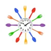 colorful cheap plastic fork and spoon kitchen clocks pictures for starting a new business