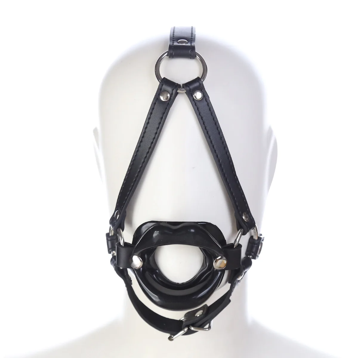 BDSM Bondage Sex Toy Open Mouth Head Mouth Gag For SM Game