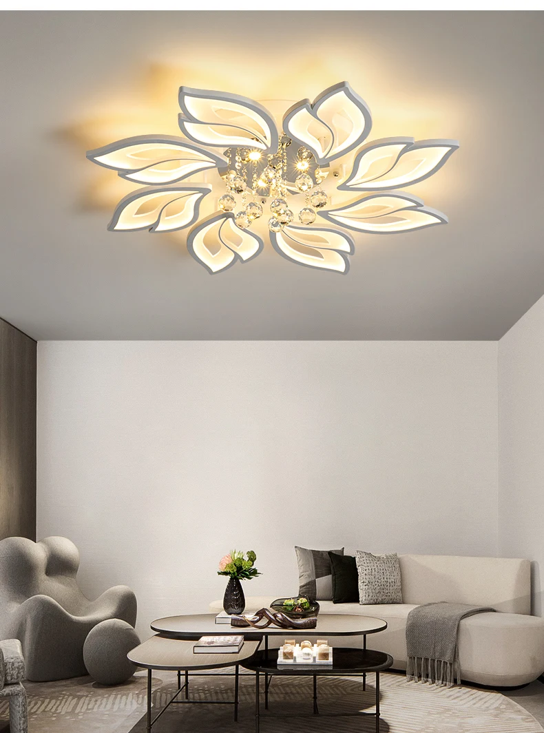 product modern led ceiling light for home living room aluminum chandelier with aluminum base-14