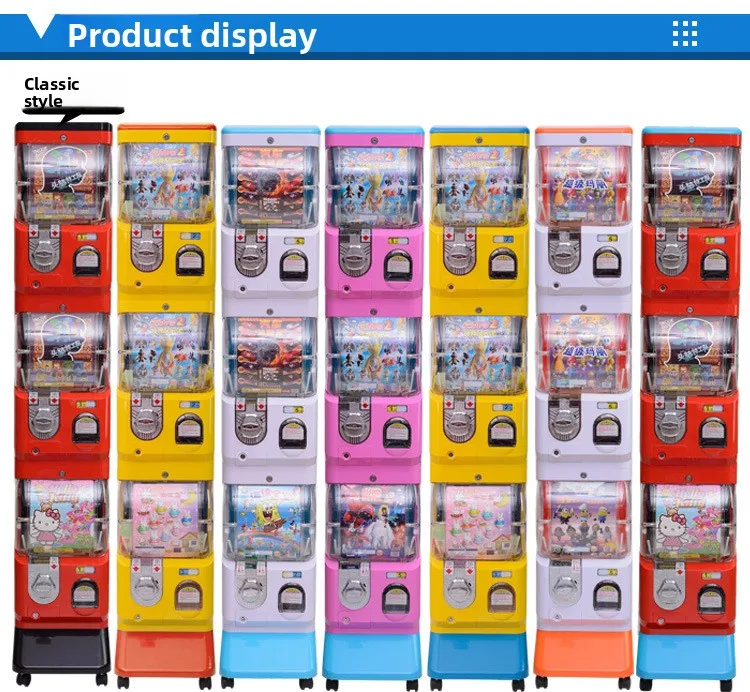 Factory Direct Three-Layer Coin-Operated Gashapon Machine for Children's Entertainment-Taiwan/Japan Style Wholesale Available