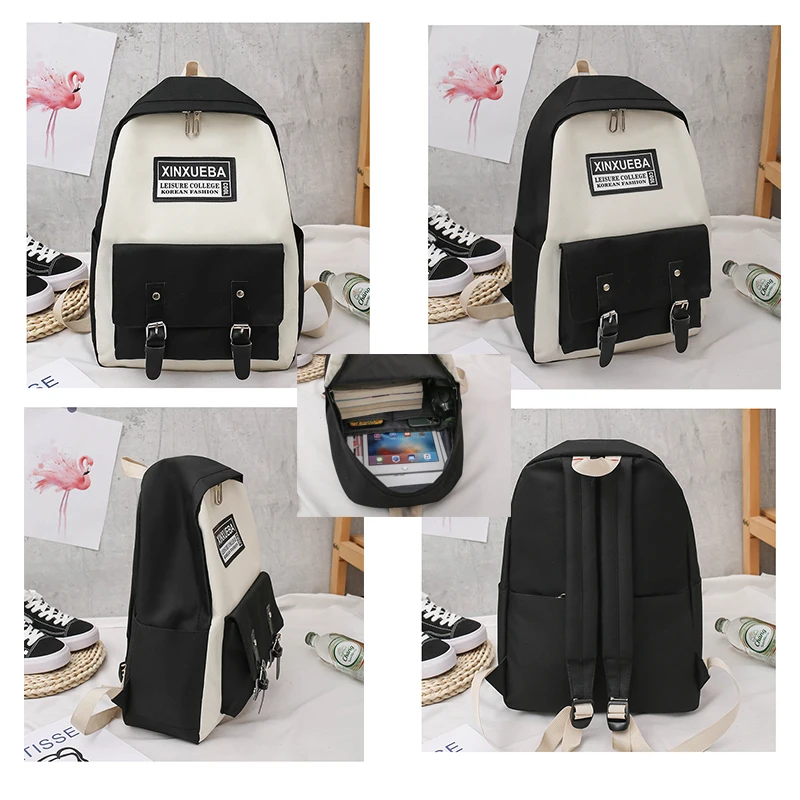 Fashion 5pcs In 1 Set School Bags Girls Backpack Set For School - Buy 5 ...