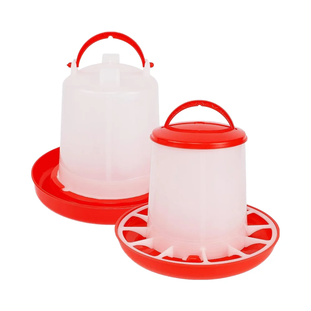 3 Lb Chicken Feeder and 1.5L Kit Automatic Hanging Poultry Plastic Containers 7" X 7" for Outdoor Farm Use supplier
