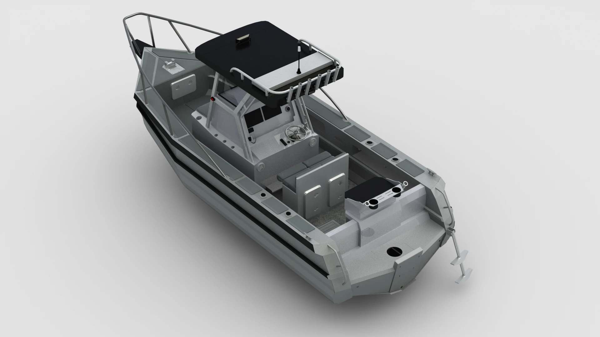 6m 20ft Fully Welded Aluminum Sport Pleasure Offshore Fishing Center