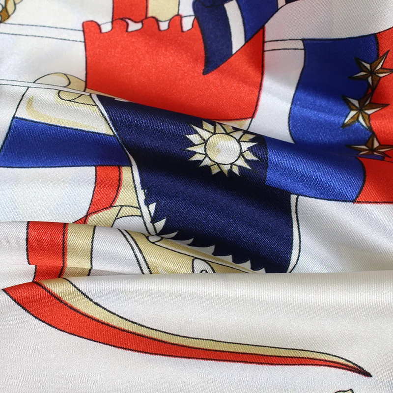 Ready to Ship 90*90cm Romantic Print Lightweight  Women big square Shawl Wrap scarf for ladies