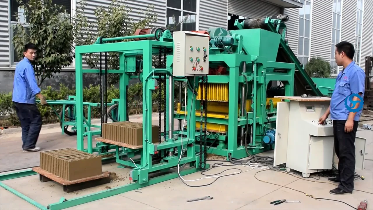 Price Concrete Cement Blocks Brick Machine With Mini Crusher Mixer In