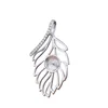 925 Sterling Silver Cabochon Base Setting Charms Pendant Leaf Necklace Jewelry Findings
