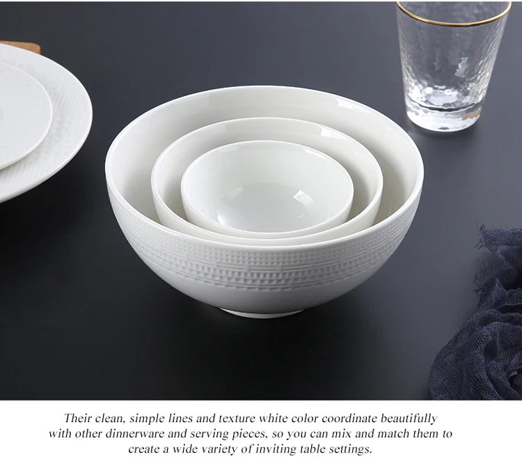Cereal Bowls Factory Hotel White Cheap Restaurant Bol Porcelaine Eco
