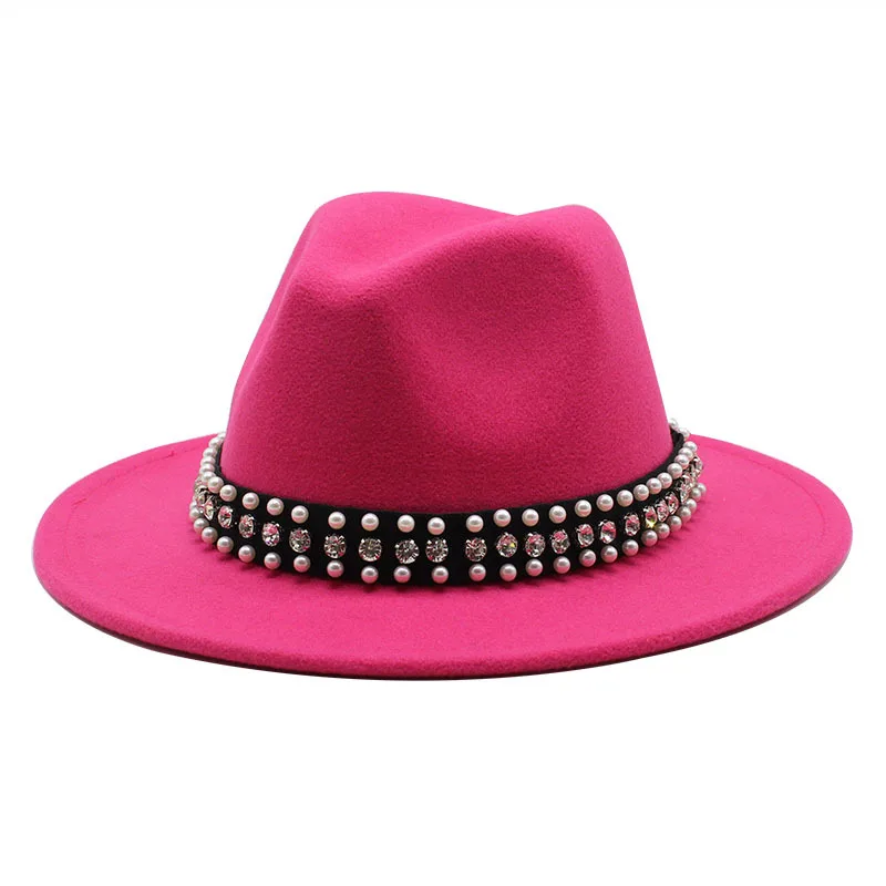 Women Men Wool Jazz Fedora Hats Casual 