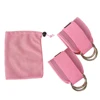 Pink Double D Ring Glute Exercise Ankle Cuffs
