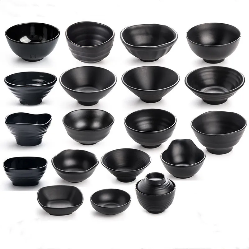 High Quality Black Melamine Bowls Melamine Chinese Soup Bowls For