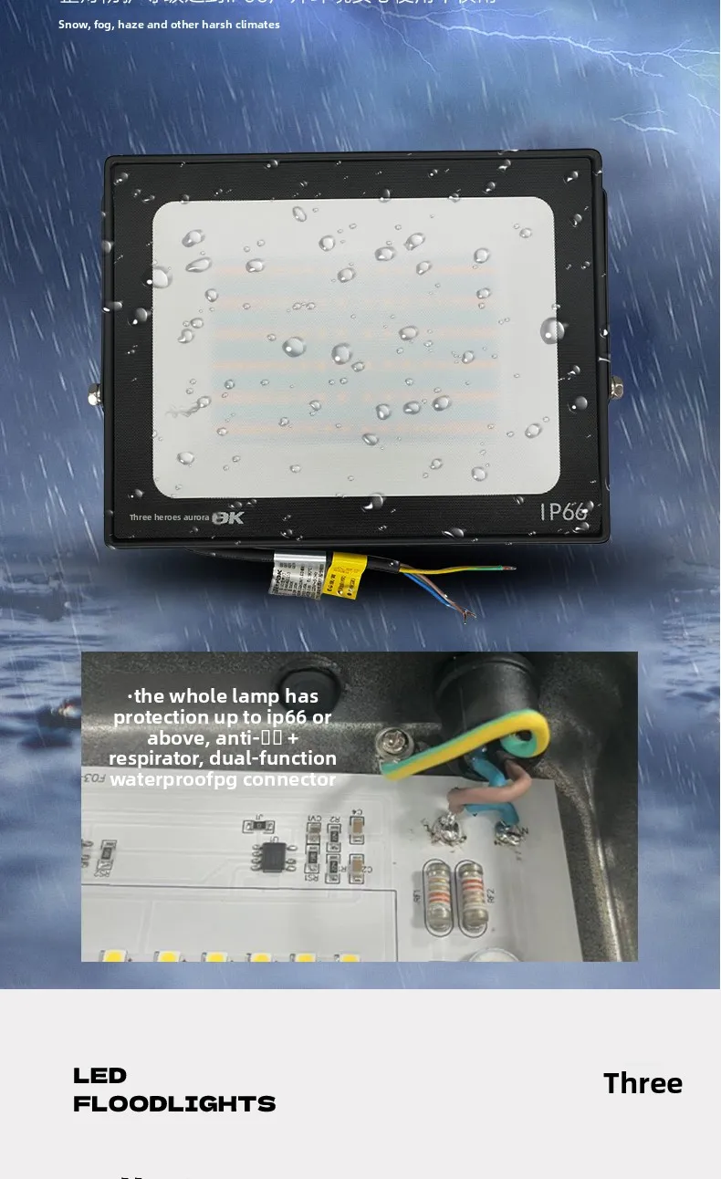 product ip66 slim led flood light outdoor various wattages from 10w to 300w high efficiency smd lighting322-3