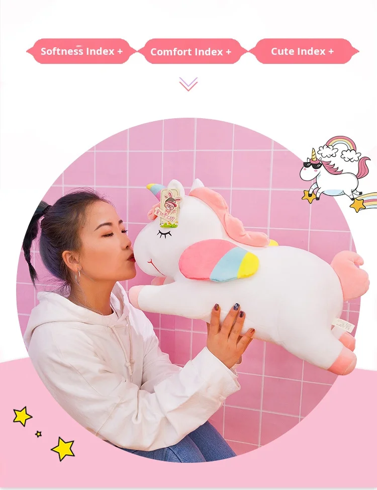Wholesale 30cm Cute Soft Unicorn Plush Pillow Super Soft Plush Baby Toy