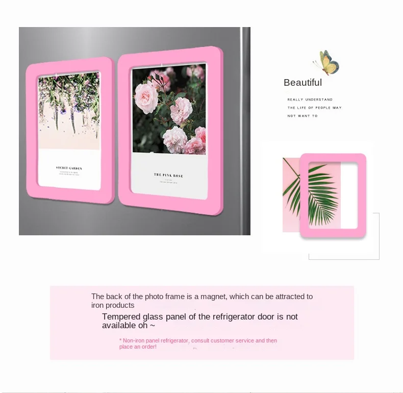 punch free magnetic wall frame construction