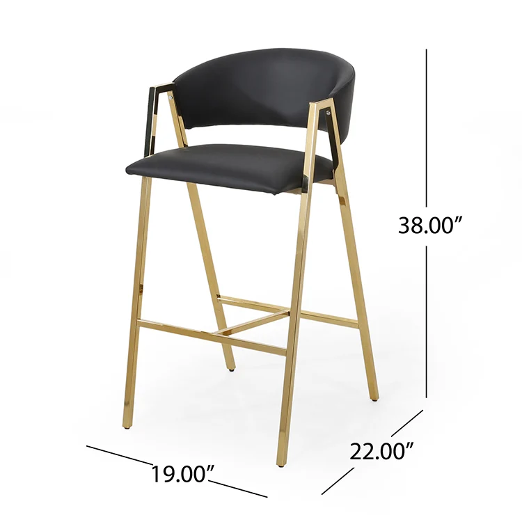Luxury Banquet Gold Stainless Steel Leather Counter Stool Bar Stools Buy Gold Bar Stools