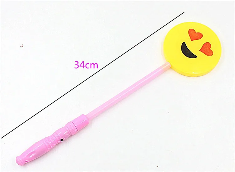 Smile Face Stick Light Up Flashing Emotional Wands Glowing Stick