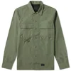 high quality button fly two patch pockets curved hem shirt for men