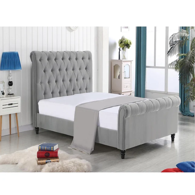 Hot Sale Nice Design Modern Fabric Sleigh Beds