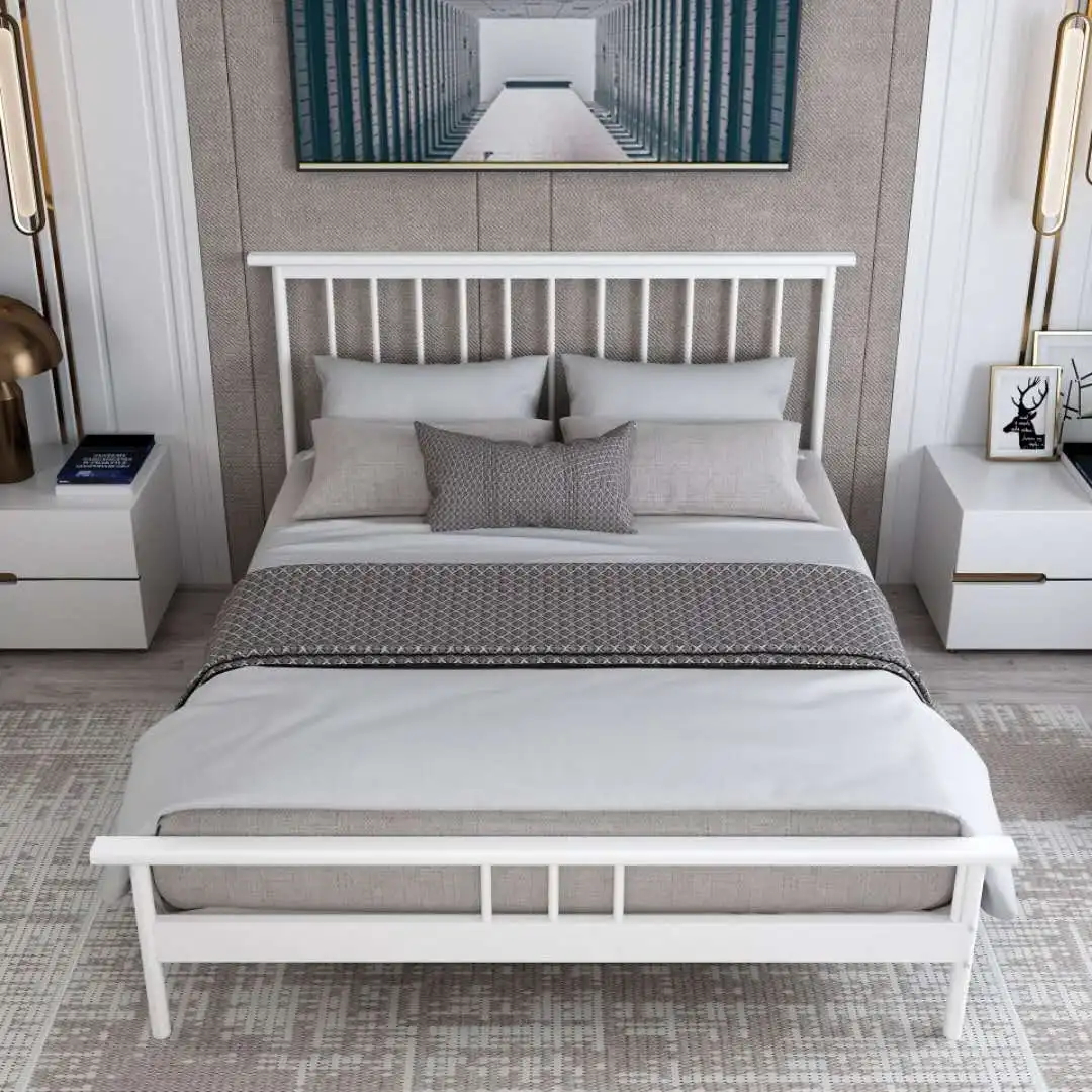 Single size white metal bed frame(Single bed)