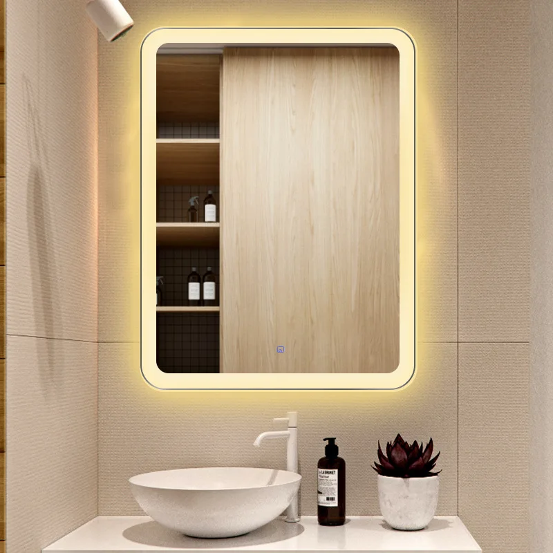 Wall-mounted smart  bluetooth bathroom led mirror with light for hotel